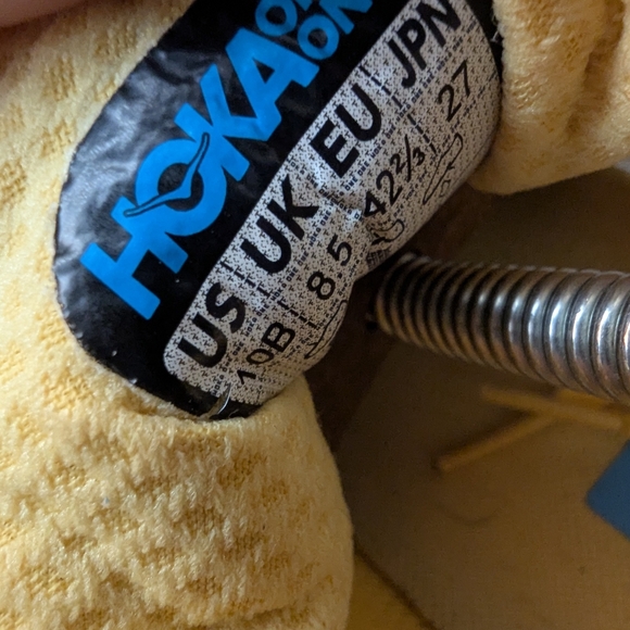 Womens Hoka One One Clifton 9 Running Shoes Sz 10 Used VGC White Mesh - Picture 9 of 10